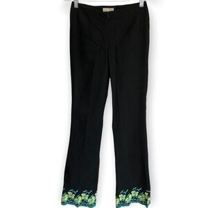 Cache embroidery floral trousers pants